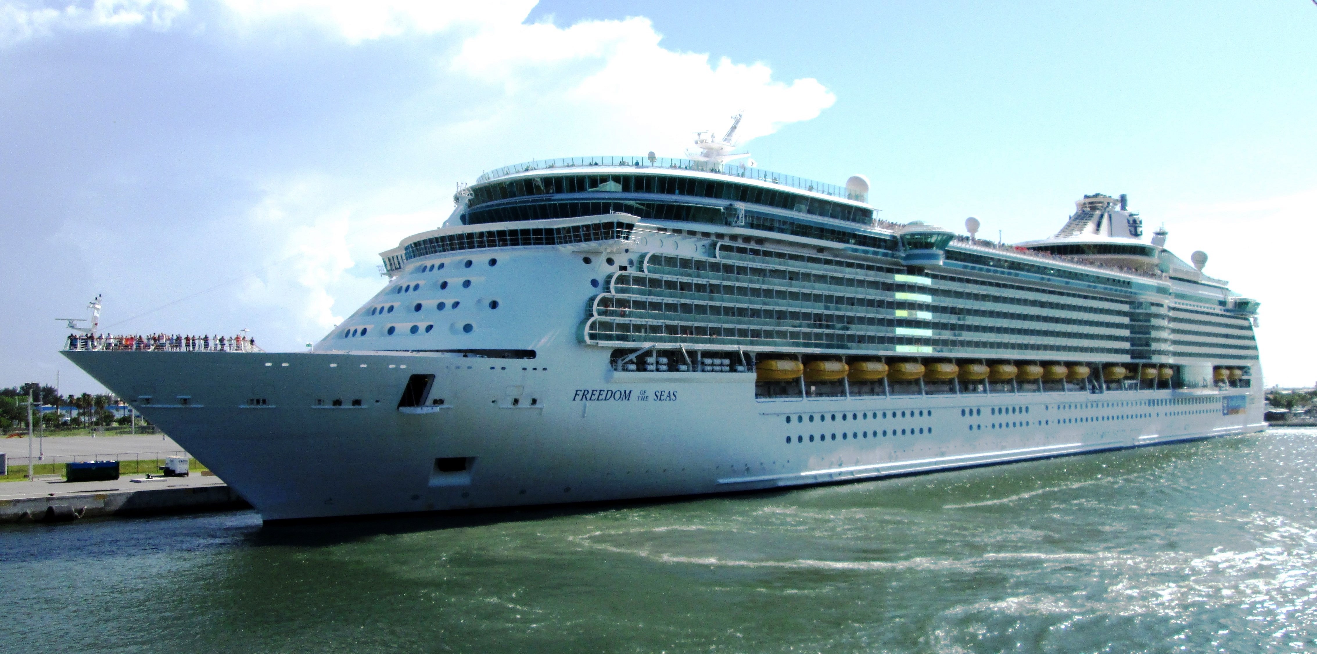 Freedom of the Seas docked at Port Canaveral, Florida